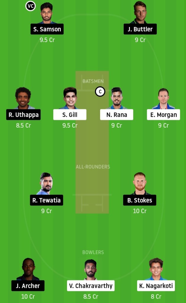 RR vs KXIP Dream11 Team Prediction